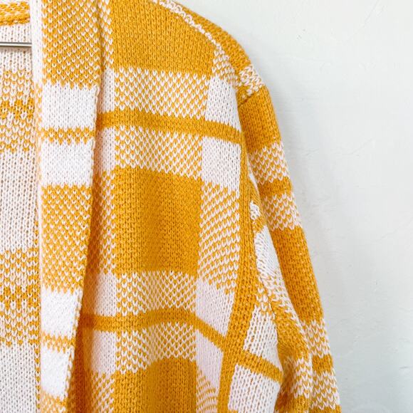 Salon Studio Yellow and White Longline Cardigan Medium - Picture 4 of 5